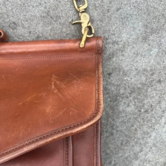 RARE Vintage Coach Beekman Briefcase 1990s - Made in Italy - Picture 7 of 12